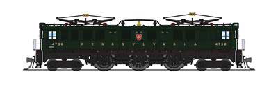 PRR P5a Boxcab Freight Electric - Sound and DCC - Paragon4(TM) -- Pennsylvania Railroad #4738 (Brunswick Green, Tuscan; Buff Futura Lettering)