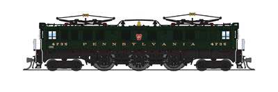PRR P5a Boxcab Freight Electric - Sound and DCC - Paragon4(TM) -- Pennsylvania Railroad #4735 (Brunswick Green, Tuscan; Buff Roman Round Lette