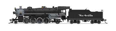 USRA 2-8-2 Light Mikado - Sound and DCC - Paragon4(TM) -- Denver & Rio Grande Western 1209 (black, graphite, Flying Grande)