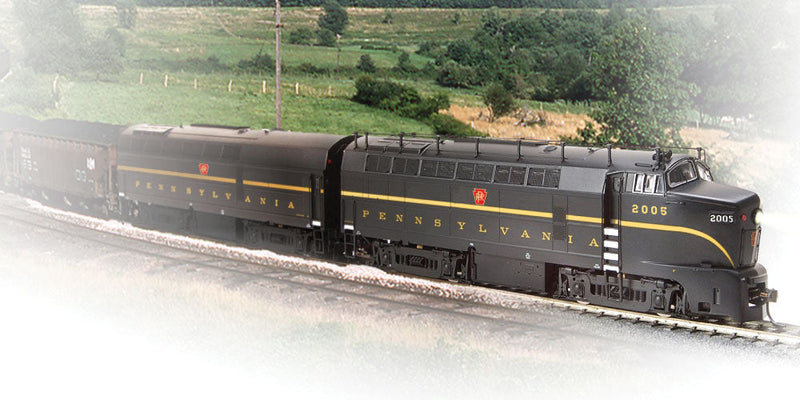 Baldwin RF16 Sharknose Powered A-Unpowered B Set w/Sound & DCC - Paragon3(TM) -- Pennsylvania Railroad #2005A, 2006B (Single Stripe, Brunswick Green)-1