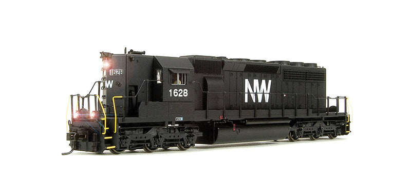 EMD SD40-2 High-Nose w/Sound & DCC - Paragon3(TM) -- Norfolk & Western #1628 (black, white, NW Logo)