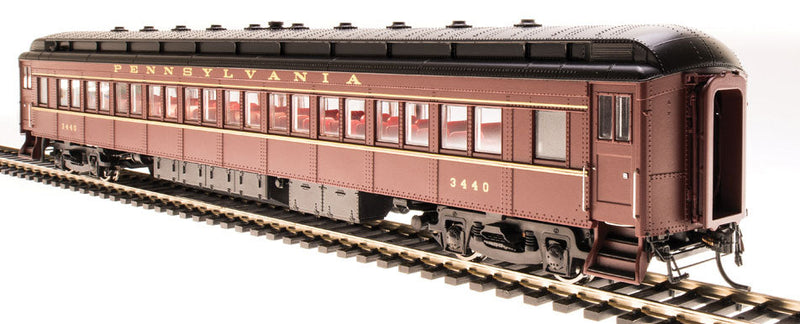 PRR P70R Coach w/Ice Air Conditioning & Lights - Ready to Run -- Pennsylvania Railroad #3604 (Tuscan, gold)