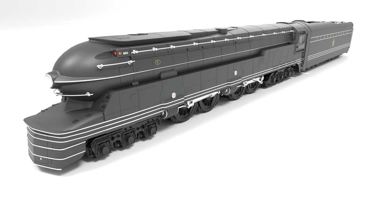 Class S1 6-4-4-6 Duplex - Sound and DCC - Brass Hybrid Paragon4(R) -- Pennsylvania Railroad #6100 (gray)-1