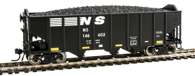 3-Bay Hopper w/Load 6-Pack - Ready to Run -- Norfolk Southern (black)