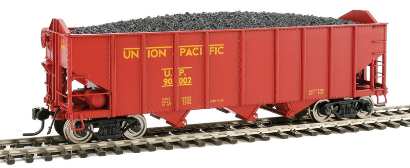 3-Bay Hopper w/Load 6-Pack - Ready to Run -- Union Pacific (Boxcar Red, yellow)