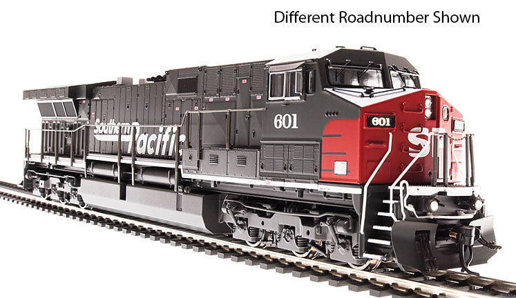 GE AC6000 w/Sound, DCC & Smoke - Paragon3 -- Southern Pacific #602 (Fantasy Bloody Nose, gray, red, Speed Lettering)