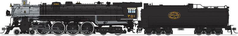 Class E-1 4-8-4 w/Sound, DCC & Smoke - Paragon3 Hybrid -- Spokane, Portland & Seattle #701 (black)-1