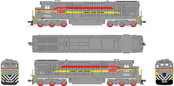 GE C30-7 w/Sound - Standard DC - Blue Line(TM) -- Louisville & Nashville #7051 (Family Lines)