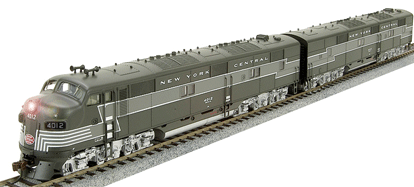 EMD E7 A/B Set w/Sound - Standard DC - Blue Line(TM) -- New York Central #4012, 4111 (Lightning Stripe)