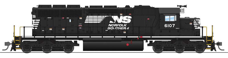 EMD SD40-2 Low-Nose with Sound & DCC - Paragon3(TM) -- Norfolk Southern 6107 (black, white, Horse Head Logo)