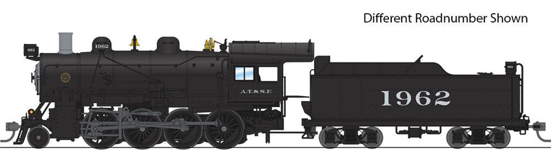 2-8-0 Consolidation - Sound, DCC & Smoke - Paragon3(TM) -- Santa Fe 1965 (black, silver)