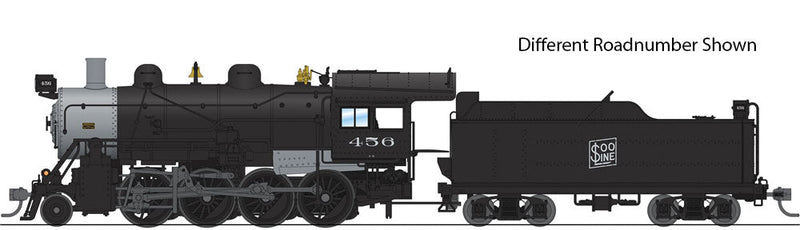 2-8-0 Consolidation - Sound, DCC & Smoke - Paragon3(TM) -- Soo Line 459 (black, graphite)