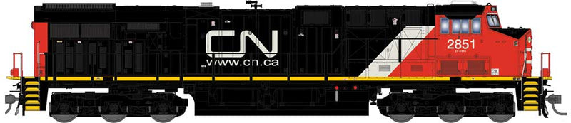 GE ES44AC with Sound, DCC and Smoke - Paragon3(TM) -- Canadian National 2851 (black, red, white, Website Logo)