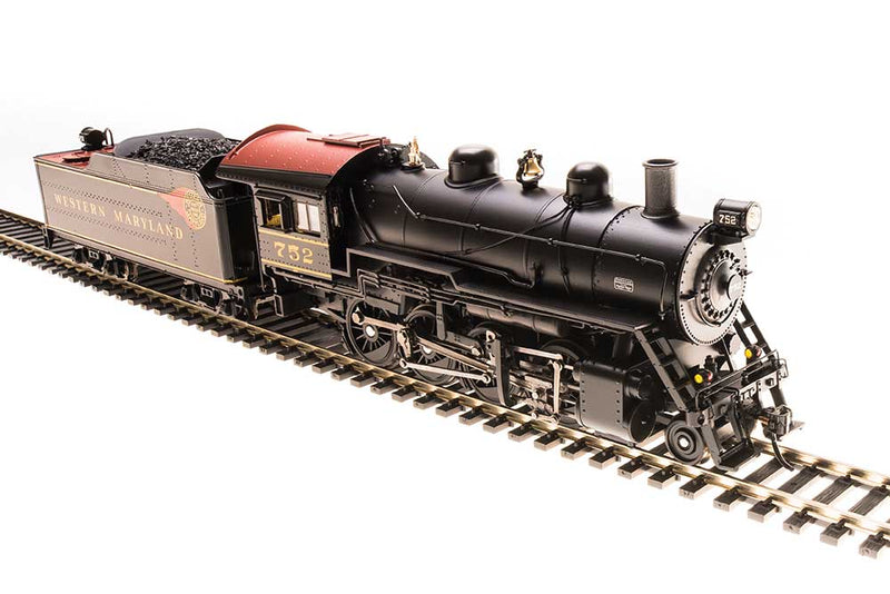 2-8-0 Consolidation - Sound and DCC - Paragon3 -- Western Maryland 756 (black, graphite, Boxcar Red)