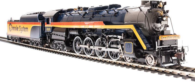 RDG Class T1 4-8-4 - Sound and DCC - Paragon3 -- Chessie System #2101 (Steam Special; blue, yellow, vermillion)