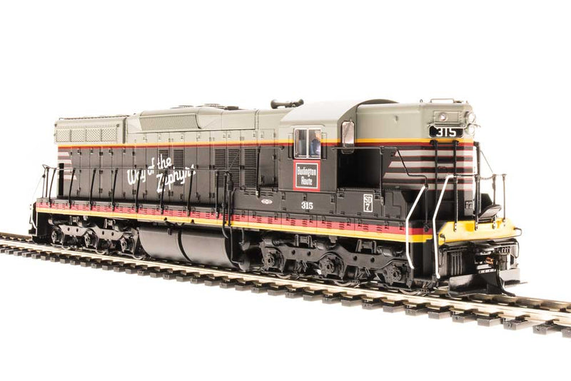 EMD SD7 - Sound and DCC - Paragon3(TM) -- Chicago, Burlington & Quincy 305 (balck, gray, red, yellow, Zephyrs Slogan)