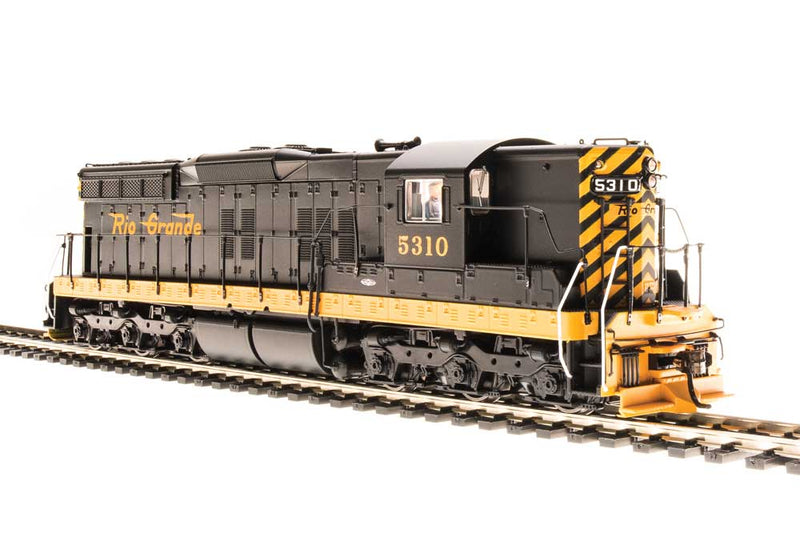 EMD SD9 - Sound and DCC - Paragon3(TM) -- Denver & Rio Grande Western 5314 (Simplified, black, Aspen Gold, Flying Gran