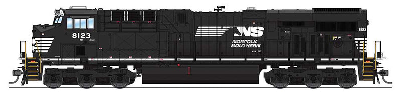 GE ES44AC - Sound and DCC - Paragon3 -- Norfolk Southern 8123 (black, white, Horse Head Logo)
