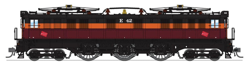 Class P5a Boxcab Electric 1930s Freight Type, Sound and DCC - Paragon3 -- Milwaukee Road E42 (Fantasy0 Scheme, orange, maroon)