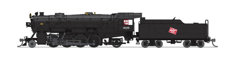 USRA 2-8-2 Heavy Mikado - Sound and DCC - Paragon3(TM) -- Milwaukee Road #308 (black, Red CMStP&P Logo)