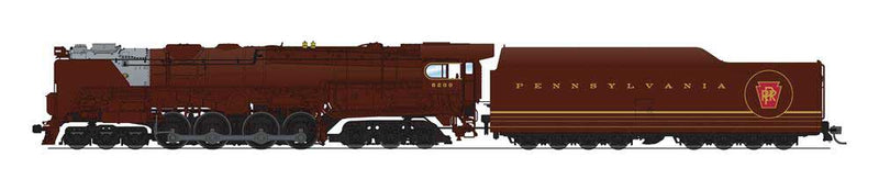 Class S2 6-8-6 Turbine w/Sound, DCC & Smoke - Brass Hybrid Paragon4(TM) -- Pennsylvania Railroad #6200 (Large Smoke Deflectors, Fantasy Scheme, Tuscan)