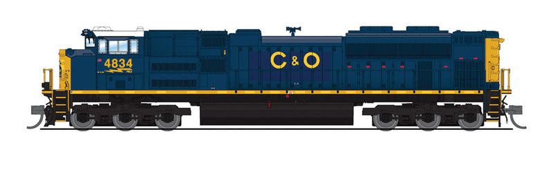 EMD SD70ACe - Sound and DCC - Paragon3(TM) -- Progressive Rail Leasing #4834 (Unofficial C&O Lettering, YN3; blue, yellow)