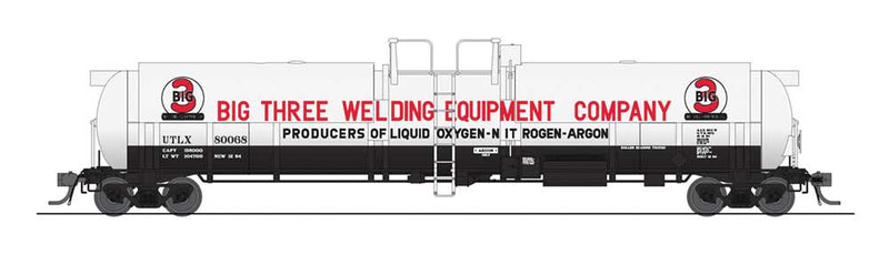 High-Capacity Cryogenic Tank Car - Ready to Run -- Big 3 Welding Equipment (white, black, red)