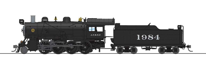 2-8-0 Consolidation - Sound, DCC and Smoke - Paragon3(TM) -- Atchison, Topeka & Santa Fe #1984 (black)