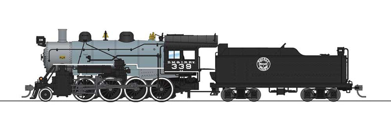 2-8-0 Consolidation - Sound, DCC and Smoke - Paragon3(TM) -- Duluth, Missabe & Iron Range 339 (gray boiler, black, graphite)