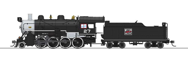 2-8-0 Consolidation - Sound, DCC and Smoke - Paragon3(TM) -- Western Pacific #27 (black, silver; Feather River Logo)
