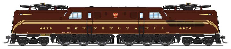GG1 Electric - Sound and DCC - Paragon3(TM) -- Pennsylvania Railroad 4876 (Tuscan, 5-Stripe, buff Roman Lettering)