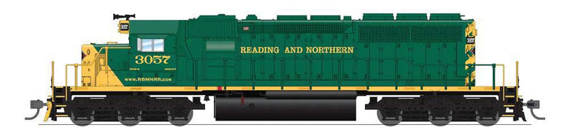 EMD SD40-2 Low Nose - Sound and DCC - Paragon4(TM) -- Reading & Northern #3057 (green, yellow)
