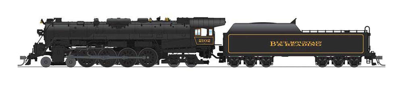 Class T1 4-8-4 - Sound and DCC - Paragon4 -- Blue Mountain & Reading 2102 (black, yellow)