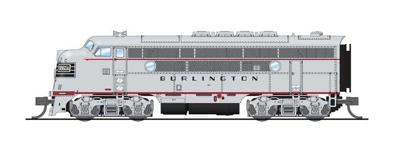 EMD F3 A-Unpowered B Set - Sound and DCC - Paragon4 -- Chicago, Burlington & Quincy 9960A, 9960B (aluminum, red, black)