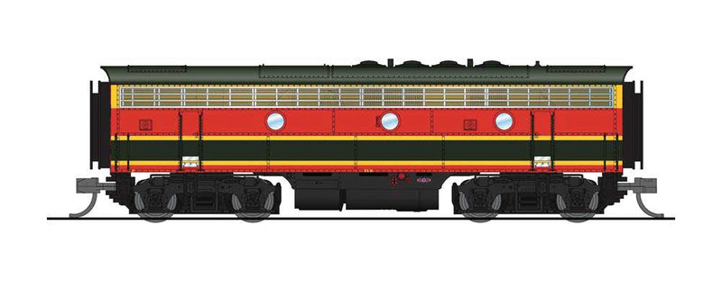 EMD F7B - Sound and DCC - Paragon4 -- Kansas City Southern 70B (Freight Belle Scheme, red, black, yellow)