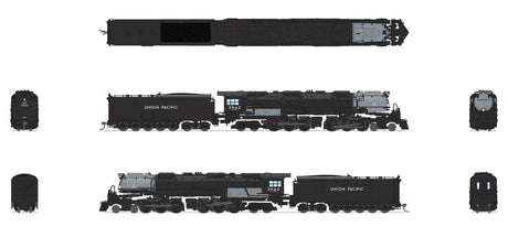 4-6-6-4 Challenger Late Version - Sound, DCC and Smoke - Paragon4(TM) -- Union Pacific #3954 (Coal Tender, black, graphite)-2