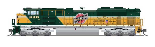 EMD SD70ACe - Sound and DCC - Paragon4(TM) -- Union Pacific #1995 (Chicago & North Western Heritage, green, yellow)