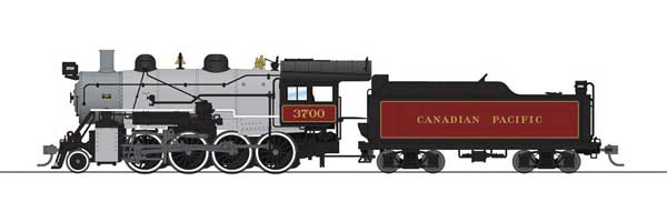 2-8-0 Consolidation - Sound, DCC and Smoke - Paragon4 -- Canadian Pacific #3700 (gray, maroon, black, graphite)