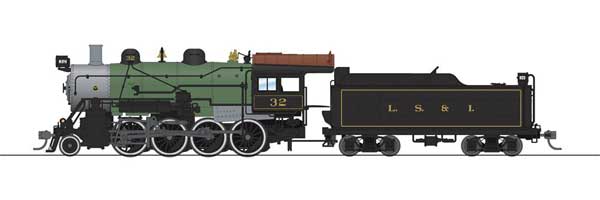 2-8-0 Consolidation - Sound, DCC and Smoke - Paragon4 -- Lake Superior & Ishpeming #32 (green, black, graphite, Tuscan)