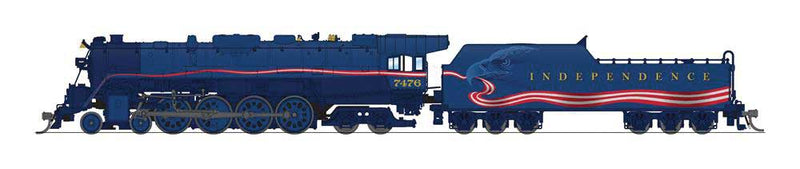 RDG Class T-1 4-8-4 - Sound and DCC - Paragon4(TM) -- Independence Day #7476 (Fantasy Scheme; blue, black, red, white)