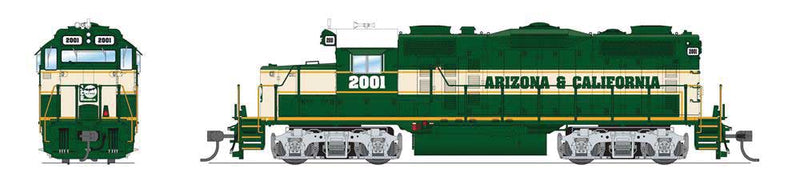 EMD GP20 - Sound and DCC - Paragon4(TM) -- Arizona & California #2001 (green, white, yellow)