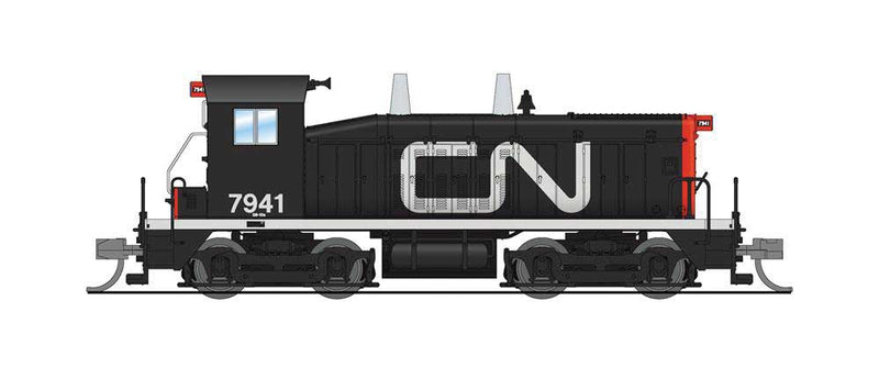 EMD NW2 - Sound and DCC - Paragon4(TM) -- Canadian National #7957 (black, red, white, Noodle Logo)