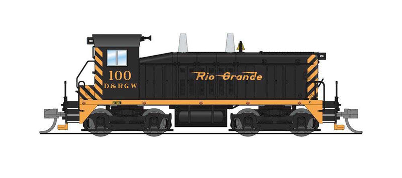 EMD NW2 - Sound and DCC - Paragon4(TM) -- Denver & Rio Grande Western #100 (black, Aspen Gold, Flying Grande)