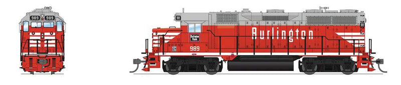 EMD GP35 Low Nose - Sound and DCC - Paragon4(TM) -- Chicago, Burlington & Quincy #992 (Chinese Red, gray, white, black)