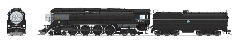 Class GS-4 4-8-4 - Sound and DCC - Paragon4(TM) -- BNSF #4449 (2000s Excursion, black, graphite, Circle/Cross Logo)-1