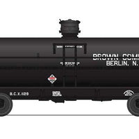 ACF Type 27/ICC-105 6,000-Gallon Tank Car 2-Pack - Ready to Run -- Merrimac MCMX #129, Brown Co. #1129 (1940s Schemes)