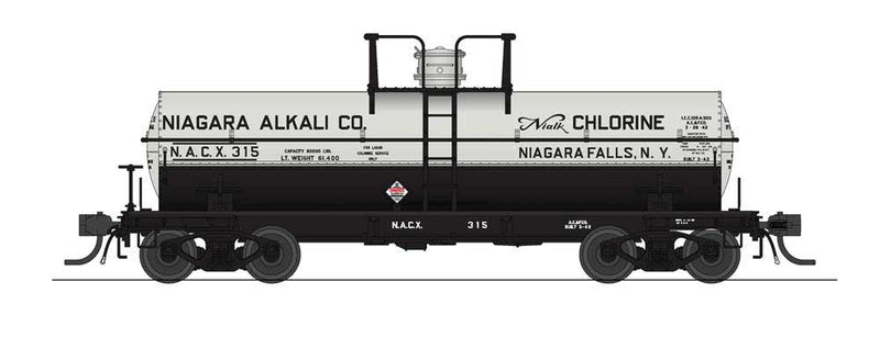 ACF Type 27/ICC-105 6,000-Gallon Tank Car 2-Pack - Ready to Run -- Niagara Alkali #316 Westvaco #3372 (Early 1950s Schemes)-1