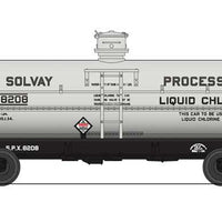 ACF Type 27/ICC-105 6,000-Gallon Tank Car 2-Pack - Ready to Run -- Penn Salt #219, Solvay Process #8208 (Early 1950s Schemes)