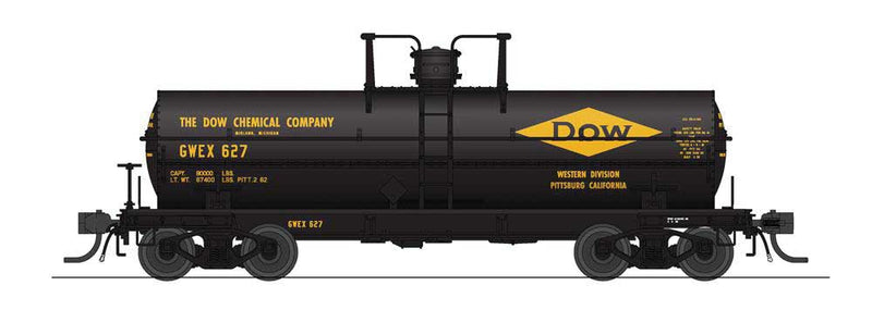 ACF Type 27/ICC-105 6,000-Gallon Tank Car 2-Pack - Ready to Run -- Dow Chemical #627, Virginia Chemical #117 (1960s Schemes)-1