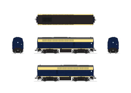 Baldwin RF16 Sharknose A-Unpowered B Set w/Sound & DCC - Paragon4(TM) -- Santa Fe #470, 470L (Fantasy Scheme, Cat Whisker, blue, yellow)-4